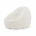Stoff Sitzsack aus Polyester Wei? 80x90x85 cm