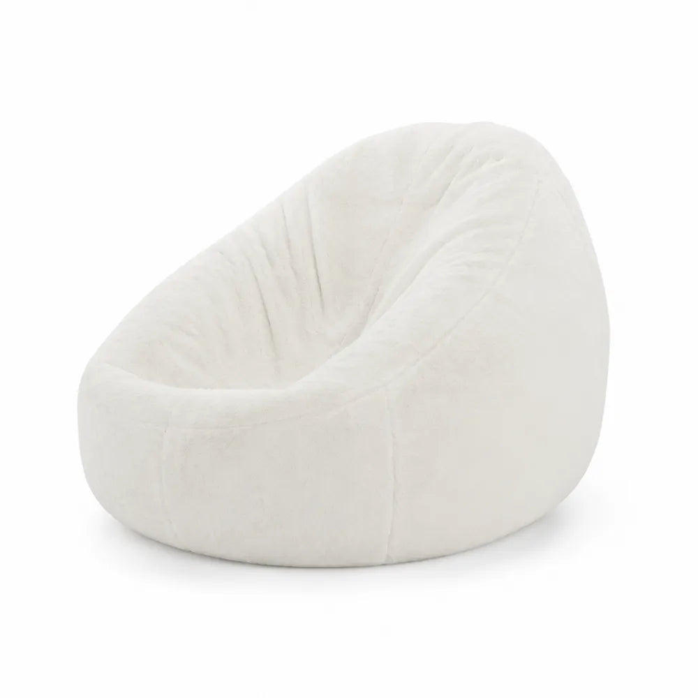 Stoff Sitzsack aus Polyester Wei? 80x90x85 cm